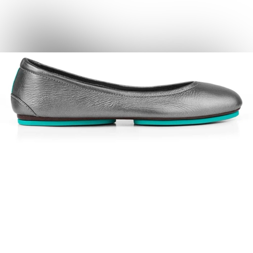 Tieks Metallic Pewter Ballet Flats